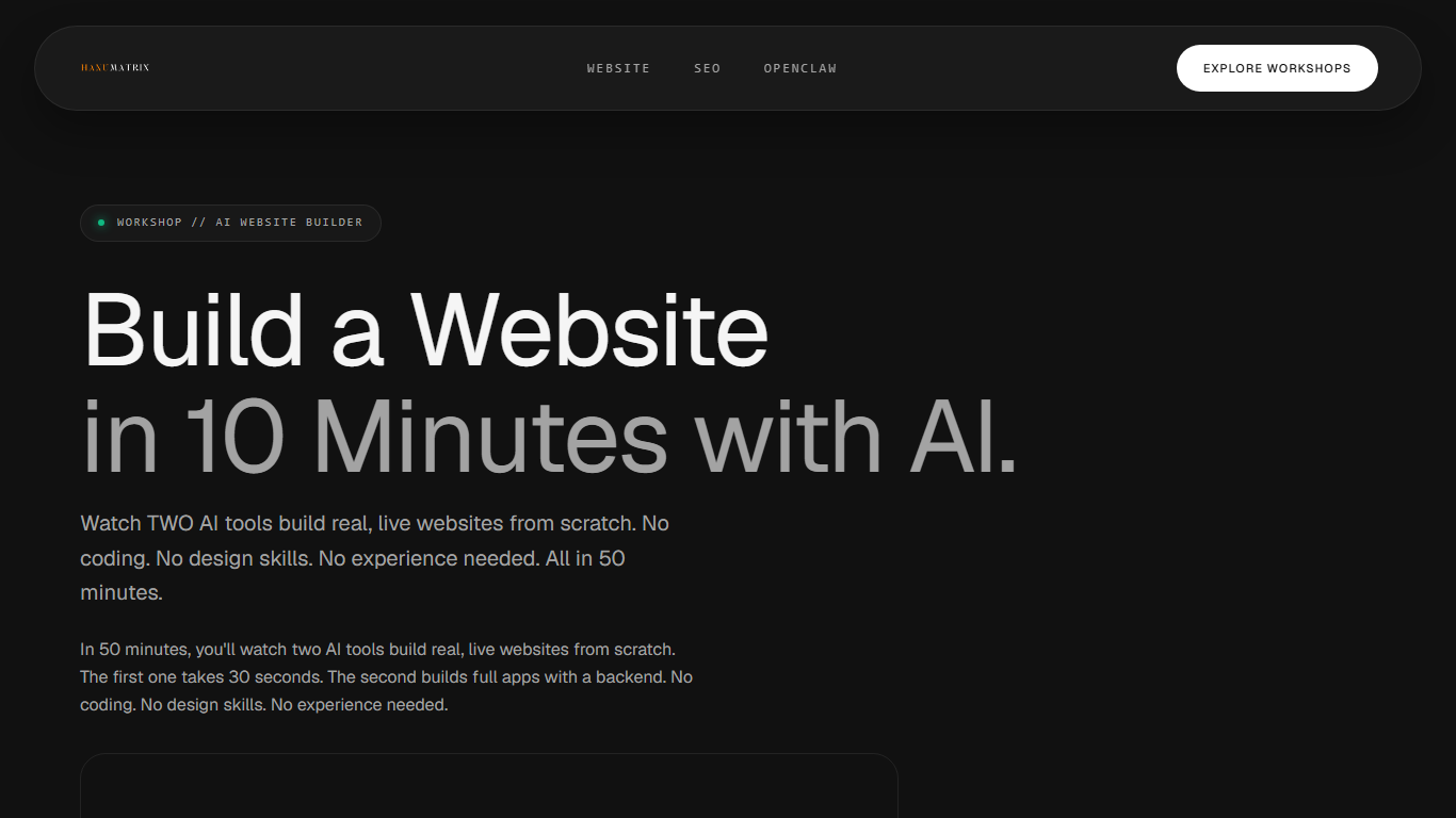 Build a Website in 10 Minutes with AI
